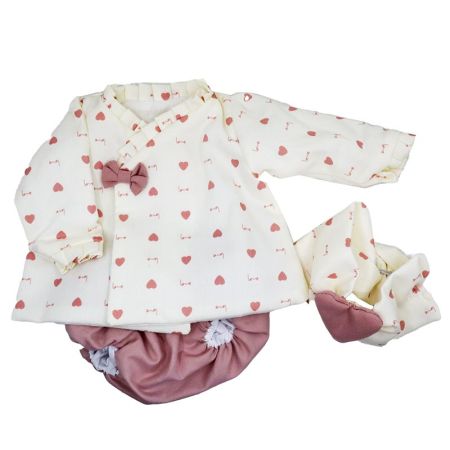 Roupa bebé Elegance Camisola e bandolete 45 cm