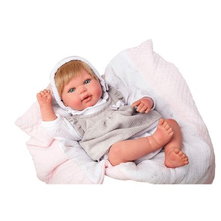 Bebé Reborn Emma 45 cm com manta e peluche