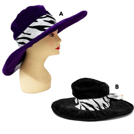 Chapeu Pimp Zebra Preto e Lilás