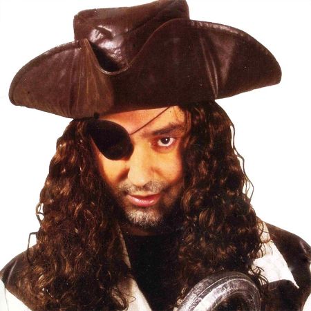 John Silver Chapéu Pirata Com Cabelo