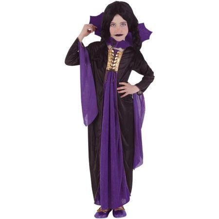 Disfarce infantil vampira gótica lilás