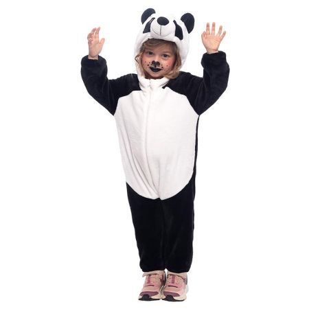 Disfarce panda amoroso bebé