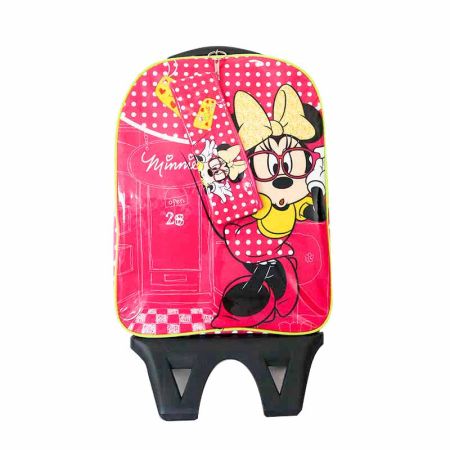 Minnie mochila com rodas desmontável 42cm