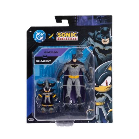 Sonic x DC  Figura Shadow 7cm e Batman 15 cm