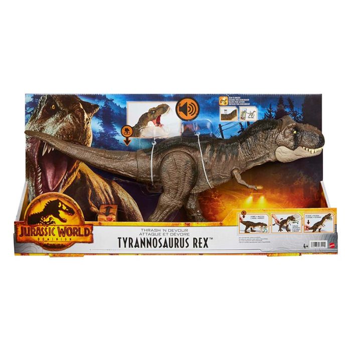 Comprar Jurassic World dinossauro T-Rex ataca e devora de Mattel