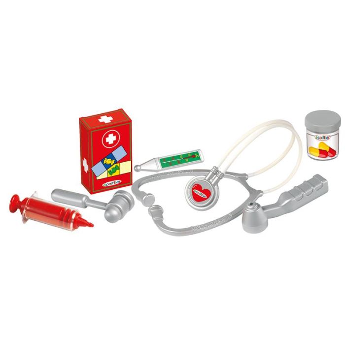Écoiffier S7157906 – Maletín Médico De 17 Piezas, Con Asa, Juguete De Imitación Para Cuidar Y Desdramatizar, Para Niños A Partir De 3 Años