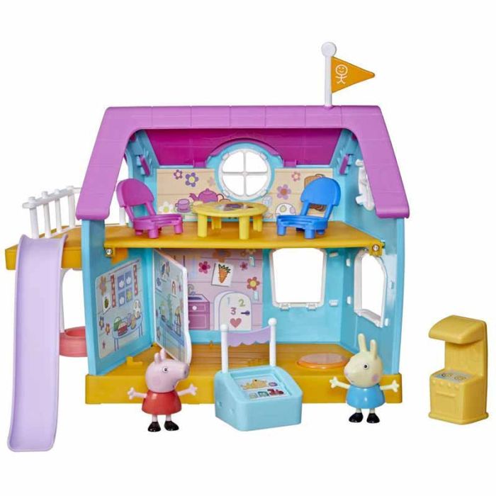 Kit Casa Com Jardim Da Peppa Pig + Kit Com 5 Personagens