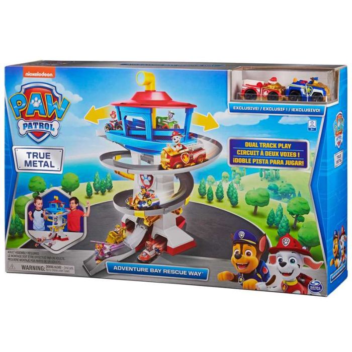 Playset com Mini Veículos Patrulha Canina - Torre Adventure Bay