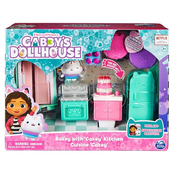 Gabby's Dollhouse, Jogo de cozinha para crianças com acessórios e