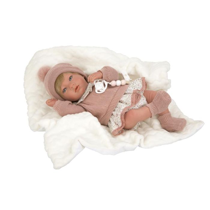 Boneca baby reborn de 40cm, boneca realista de corpo macio com