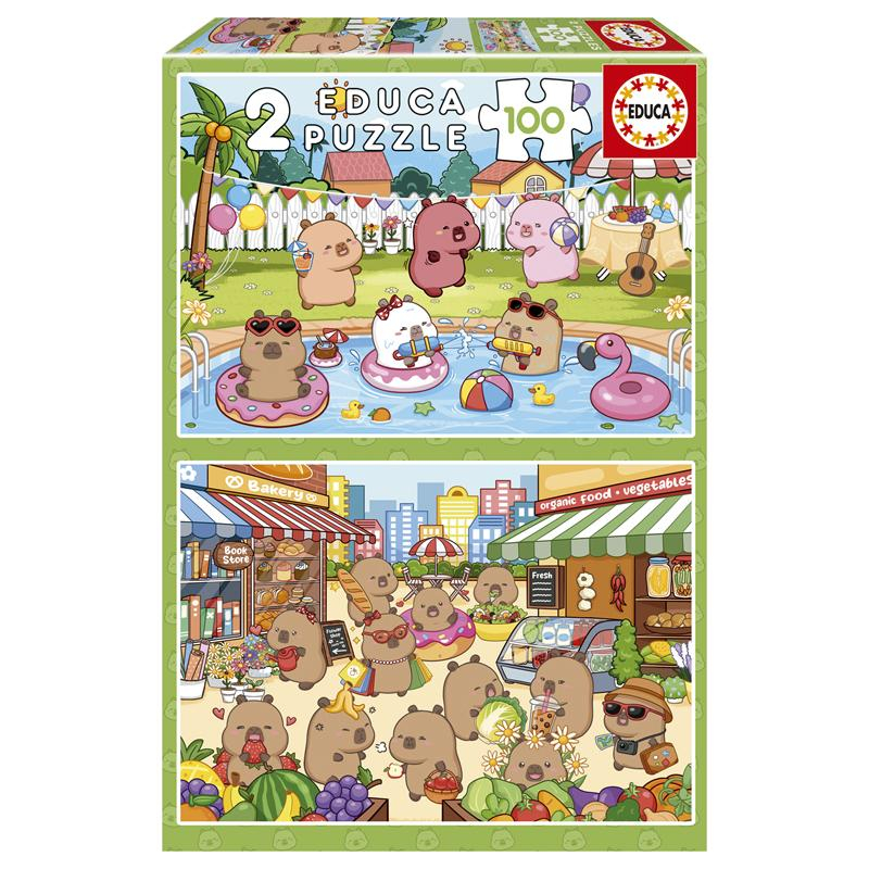 Educa puzzle 2x100 Capivaras Capyfun