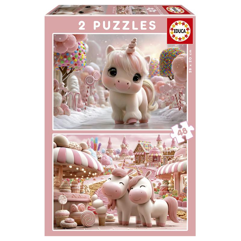 Educa puzzle 2x48 doces unicórnios