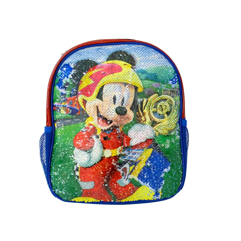 Mochila escolar Mickey lantejoulas 30 cm