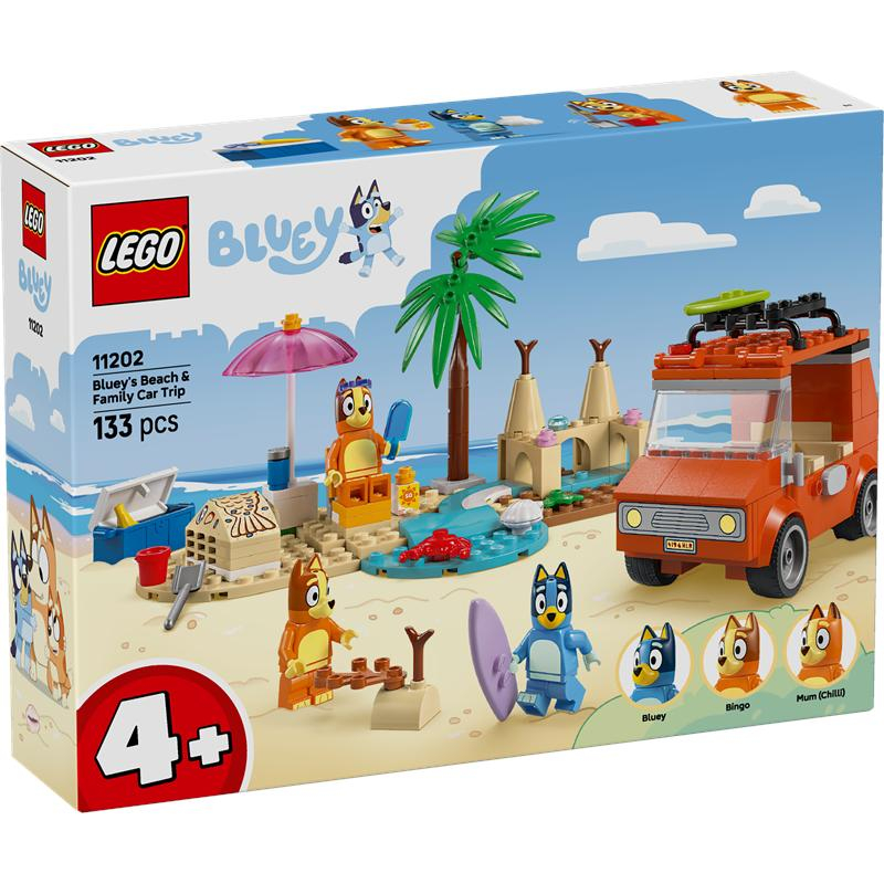 Lego Bluey Escursão Familiar à Praia da Bluey