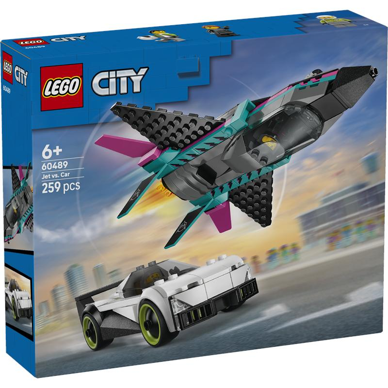 Lego City jato contra carro