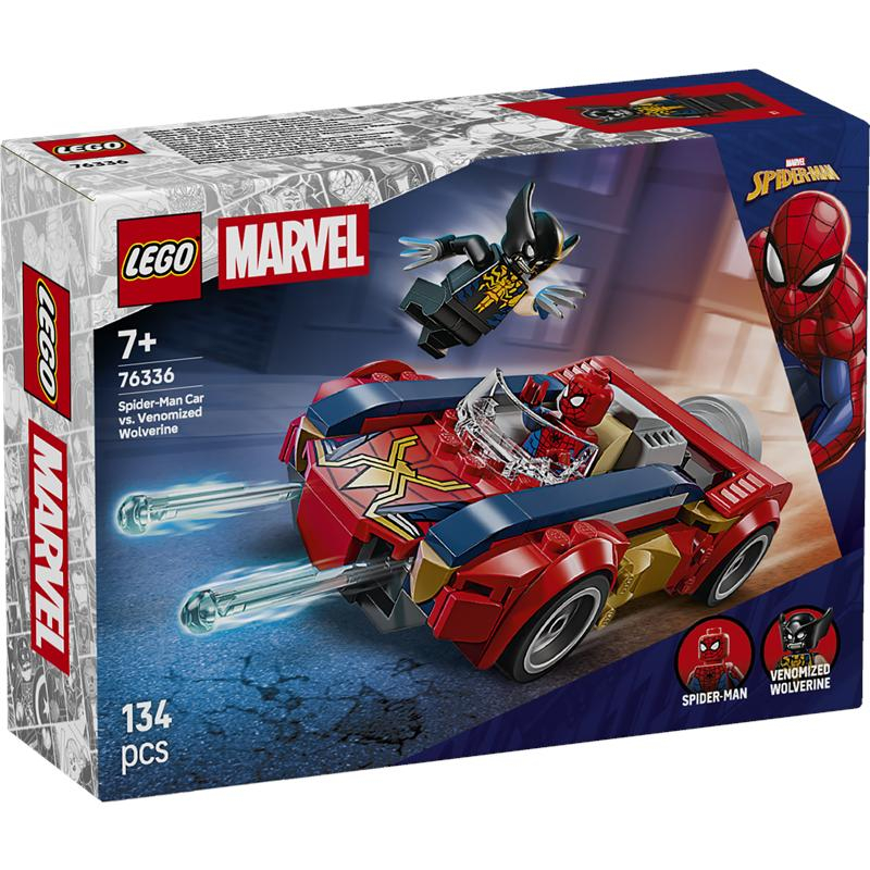 Lego Super Heróis carro Spiderman vs Wolverine
