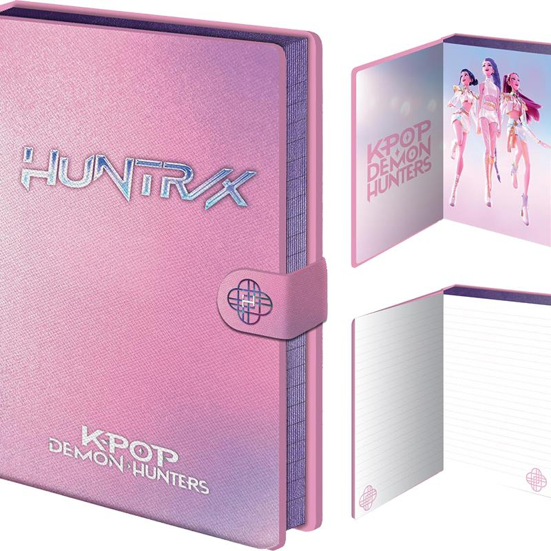 Caderno A5 com fecho Kpop Demon Hunters