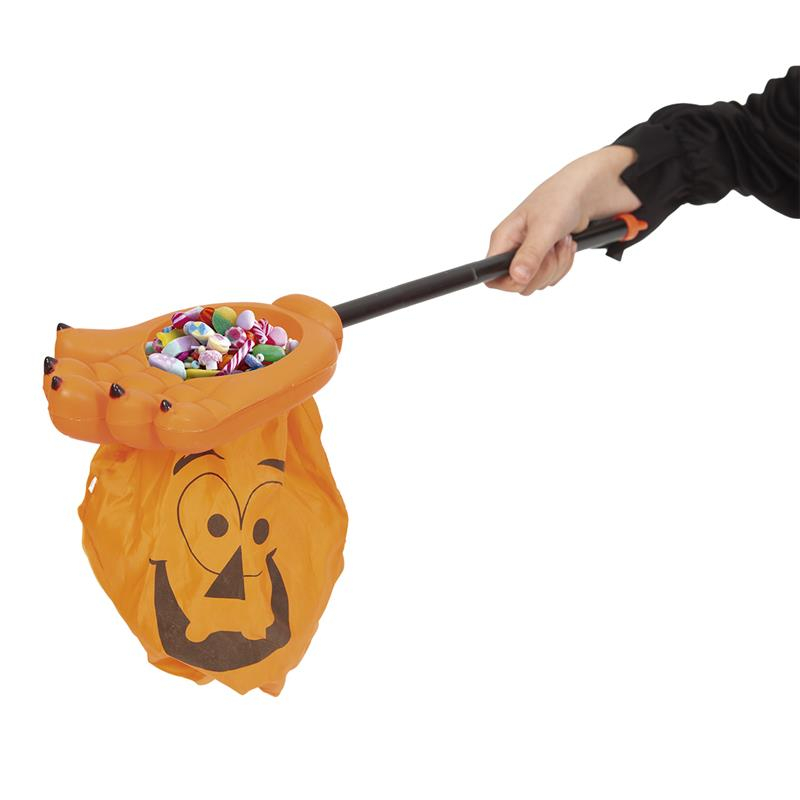 Apanhador porta doces mão de abóbora 53 cm