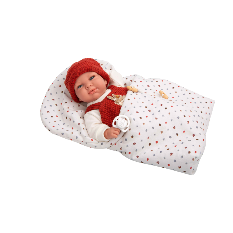 Boneca bebé Elegance 40 cm Cris com saco e peso