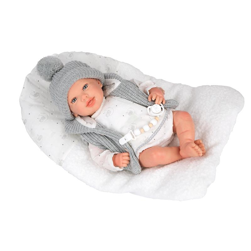 Bebé reborn 45 cm Daniela com almofada