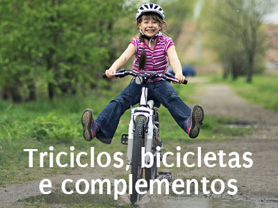 Comprar triciclos, bicicletas e complementos online