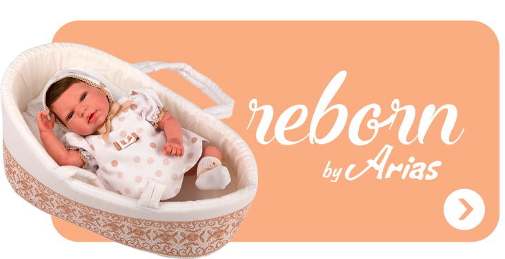 Bebé Reborn 45 cm Ibai con manta y peluche - Arias 98153