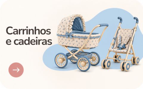 Carrinhos e cadeiras de passeio para bonecas bebé