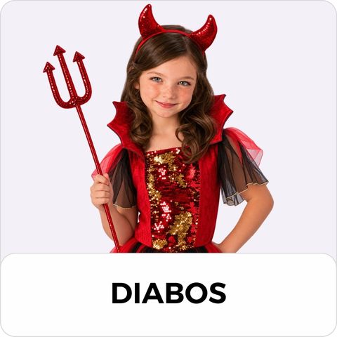 Disfarces de diabos e figuras assustadoras para crianças