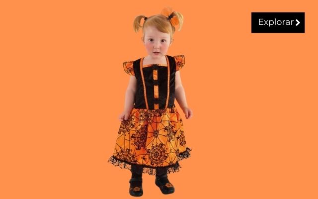 comprar disfarces de bruxas e abóboras para bebé