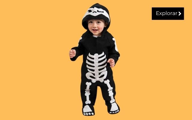 comprar disfarces de esqueletos e múmias para bebé
