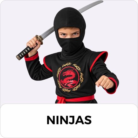 Disfarces de ninjas para crianças no Halloween