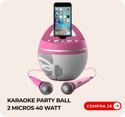 Comprar Karaoke Party Ball rosa 2 micros 40 watt online