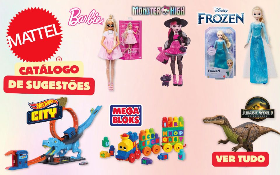 catálogo de brinquedos Mattel para o Dia da Criança
