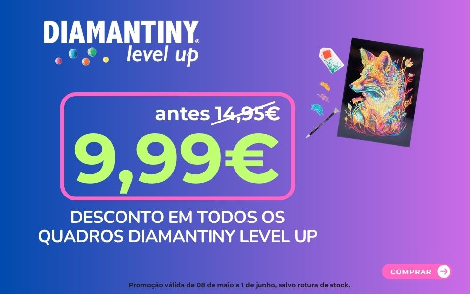 Promo&ccedil;&otilde;es pintar com diamantes Diamantiny Level Up