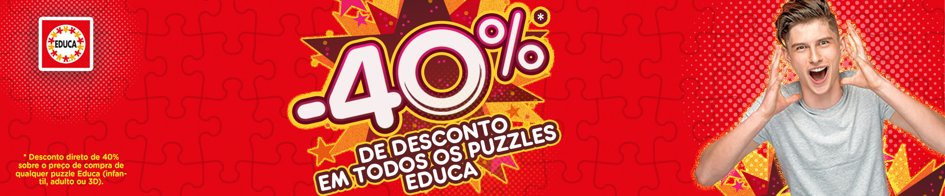 -40% de desconto em todos os puzzles Educa