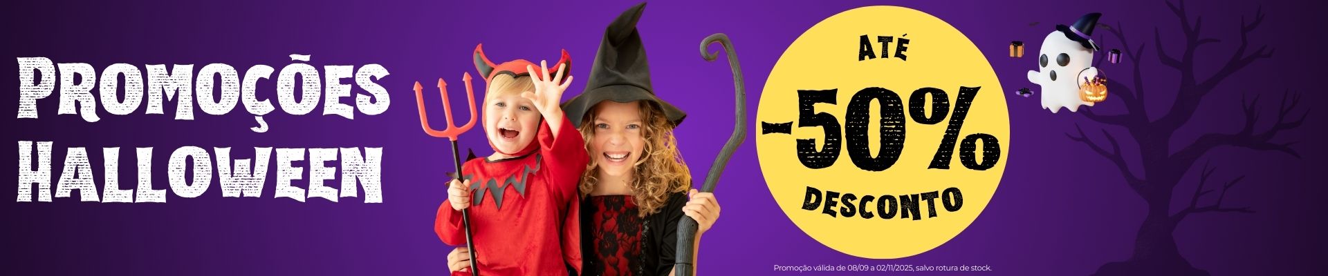 descontos em disfarces de Halloween